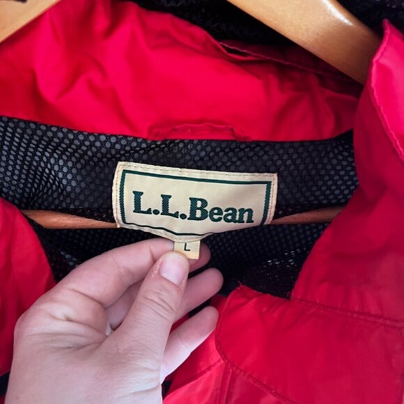 Vintage 90s L.L. Bean Men’s Red Black Jacket Coat Y2K Size Large Gore-Tex - Picture 5 of 16